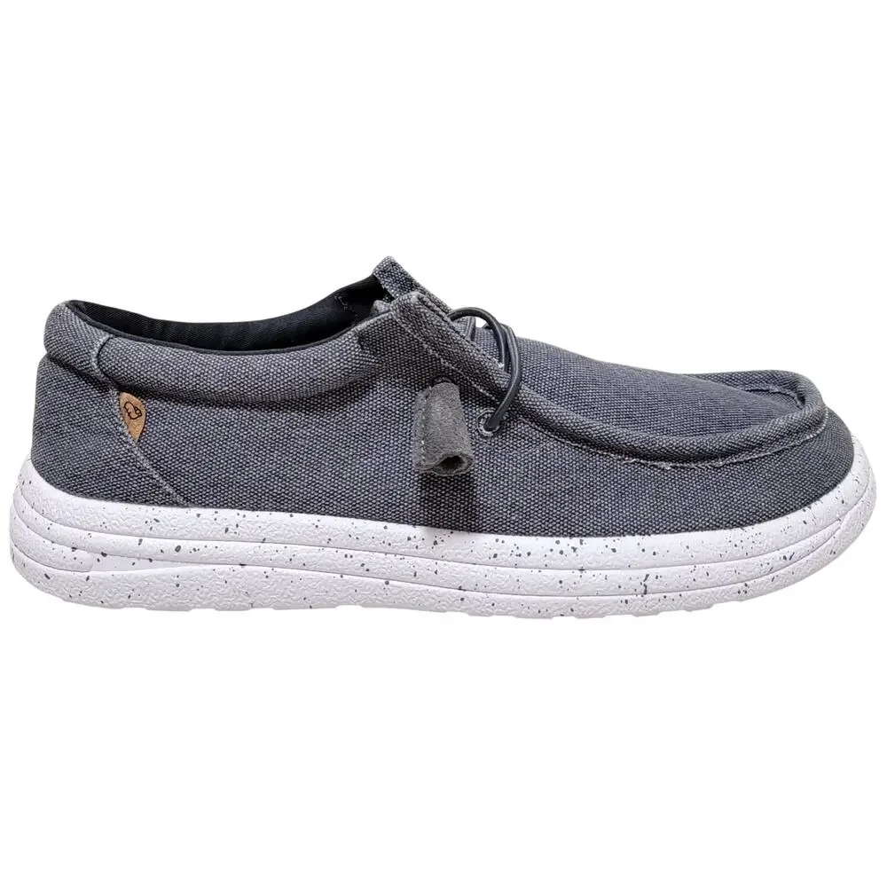 Lamo Men Paul Slip On Casual Sneakers Size US 9 Charcoal Grey Canvas